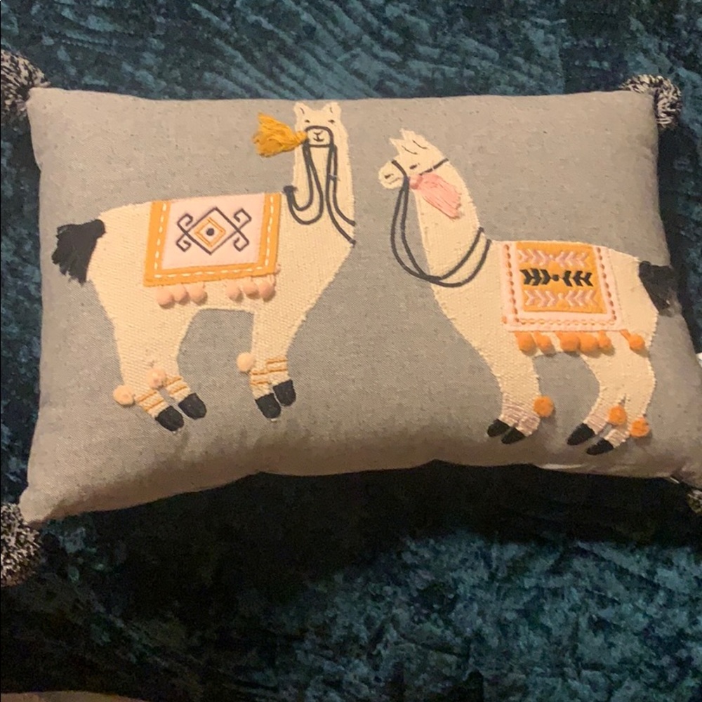 Llama throw pillow